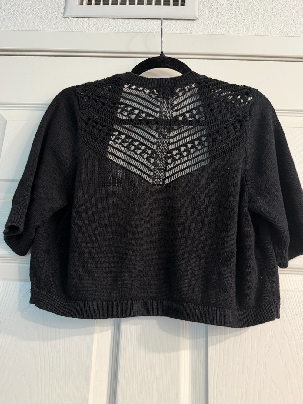 Torrid Black Cropped Open-Front Knit Shrug - Picture 2 of 4